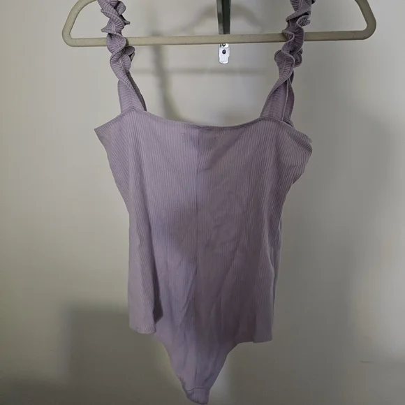 Reformation Lilac Ruffled Bodysuit - Picture 2 of 4